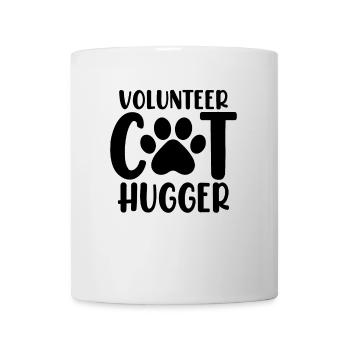 Freiwilliger Katze Hugger Lustiges Kätzchen Rettung Tier - Tasse - Weiß - Vorne