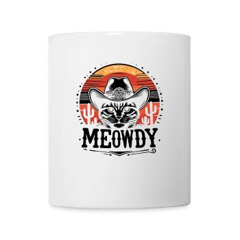 Meowdy Cat Cowboy Country Music Song Lover Country - Mug - white - Front