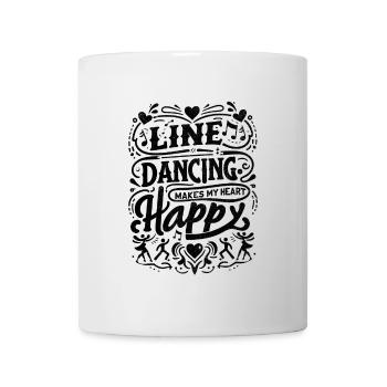 Line Dancing Makes My Heart Happy Country Music - Mug - white - Front