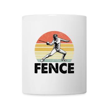 Retro Zaun Schwert Degen Fechten Fechter Athlet - Tasse - Weiß - Vorne