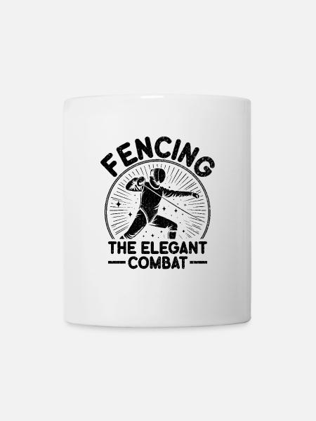 Escrime L’élégant combat clôture épée escrimeur - Mug blanc - blanc