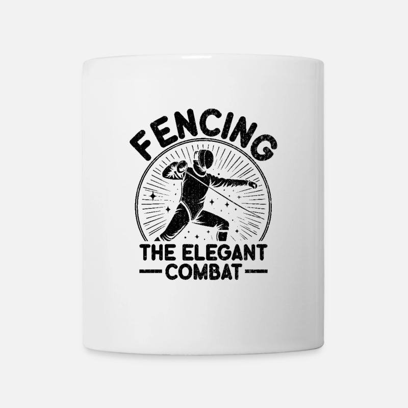 Escrime L’élégant combat clôture épée escrimeur - Mug blanc - blanc