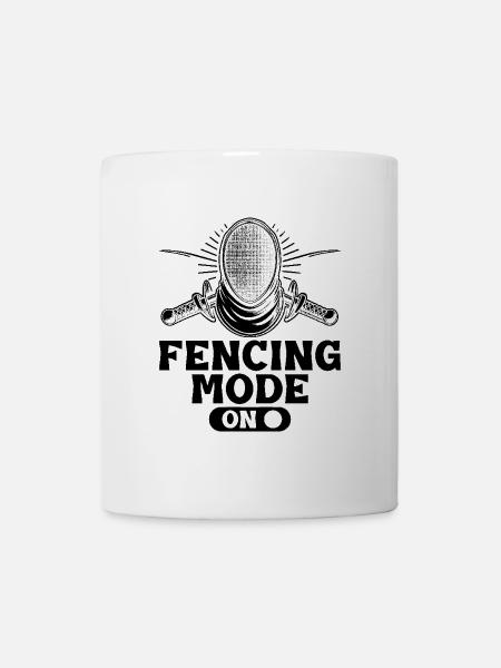 Mode d’escrime sur l’épée d’escrime épée escrimeur athlète - Mug blanc - blanc