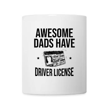 Des papas géniaux ont un permis de conduire à l’école de conduite - Mug blanc - blanc - Devant