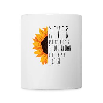 Never Underestimate An Old Woman With Driver - Mug - white - Front