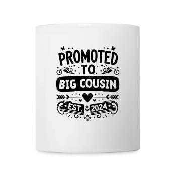 Befördert zum Big Cousin Est 2024 Schwangerschaft - Tasse - Weiß - Vorne