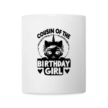 Cousin De La Fille D’anniversaire Famille Cousins Licorne - Mug blanc - blanc - Devant