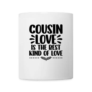 L’amour cousin est le meilleur type de famille d’amour - Mug blanc - blanc - Devant