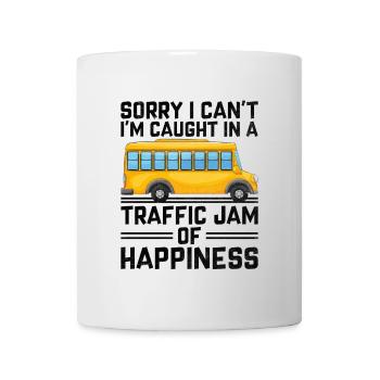 Désolé, je ne peux pas, je suis pris dans un embouteillage de - Mug blanc - blanc - Devant