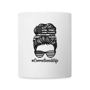 Corrections Wife Appreciation Messy Bun Law - Mug - white - Front