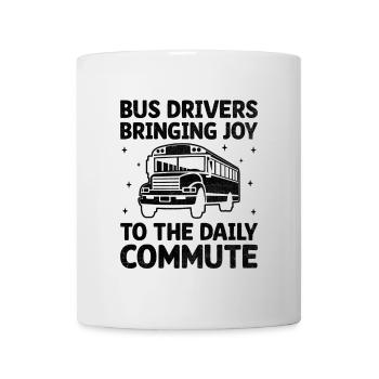 Les chauffeurs d’autobus apportent de la joie dans les déplacements quotidiens - Mug blanc - blanc - Devant