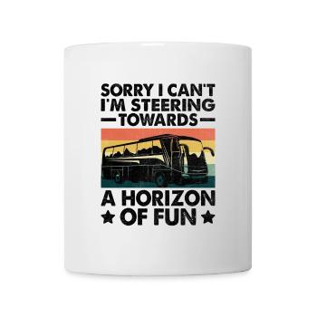Désolé, je ne peux pas, je me dirige vers un horizon de - Mug blanc - blanc - Devant
