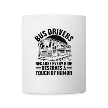 Par les chauffeurs Parce que chaque trajet mérite une touche de - Mug blanc - blanc - Devant