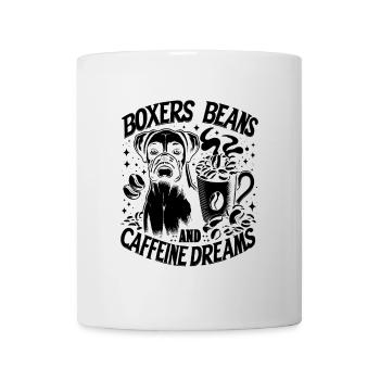 Boxer Beans And Caffeine Dreams Dog Lover - Mug - white - Front