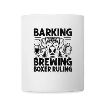 Barking Brewing Boxer Ruling Coffee Lover Dog - Mug - white - Front