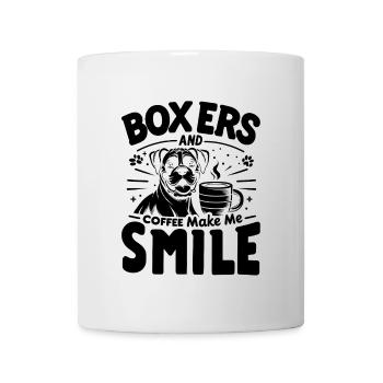 Boxers And Coffee Make Me Smile Caffeine Lover - Mug - white - Front