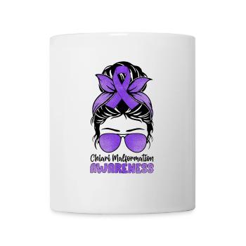 Chiari Malformation Awareness ACM Messy Bun - Mug - white - Front