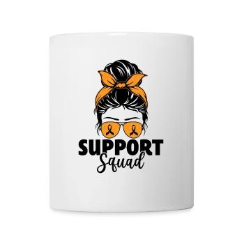 Support Squad Messy Bun Green Ribbon Kidney - Mug - white - Front