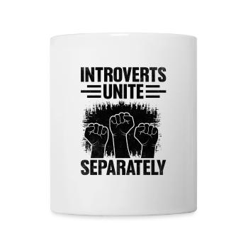 Introverts Unite Separately Sayings For Introverts - Mug - white - Front