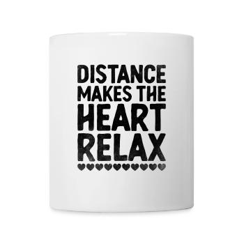 La distance fait détendre le cœur Dictons pour - Mug blanc - blanc - Devant