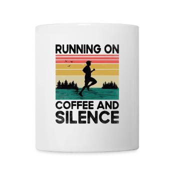 Courir sur le café et le silence Dictons pour - Mug blanc - blanc - Devant
