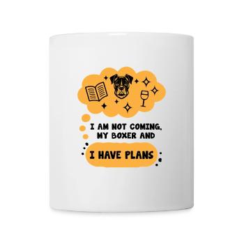 Je ne viens pas mon boxer et j’ai des plans Dictons - Mug blanc - blanc - Devant