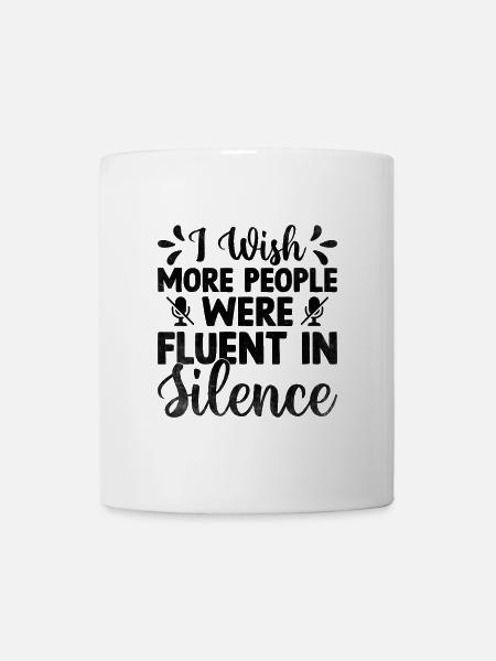 J’aimerais que plus de gens parlent couramment le sarcasme silencieux - Mug blanc - blanc