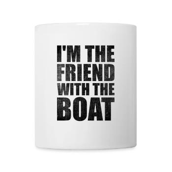 Je suis l’ami avec le bateau Pédalo - Mug blanc - blanc - Devant