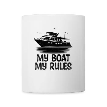 Mein Boot Meine Regeln Tretboot - Tasse - Weiß - Vorne