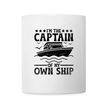 Ich bin der Kapitän meines eigenen Schiffes Paddelboot - Tasse - Weiß - Vorne