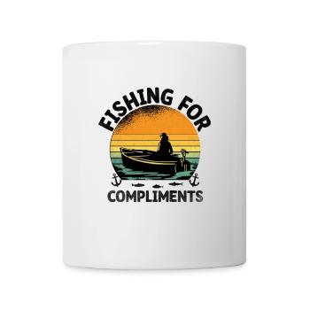 Angeln für Komplimente Paddelboot - Tasse - Weiß - Vorne