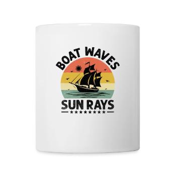 Bateau Vagues Rayons de soleil Pédalo - Mug blanc - blanc - Devant