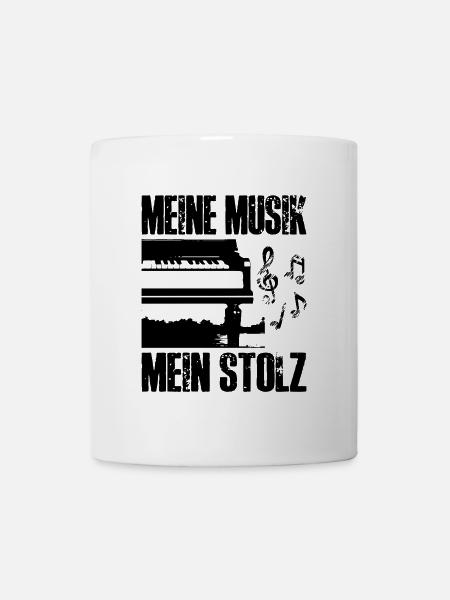 Piano Musiker Meine Musik Mein Stolz Klavier - Tasse - Weiß
