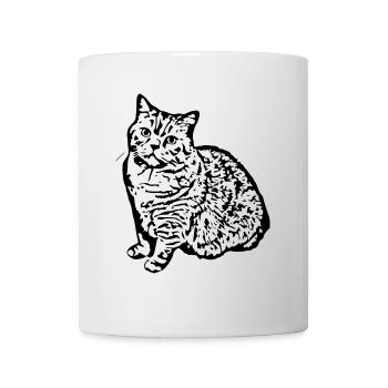 British Shorthair Chat Noir Chat Chaton - Mug blanc - blanc - Devant
