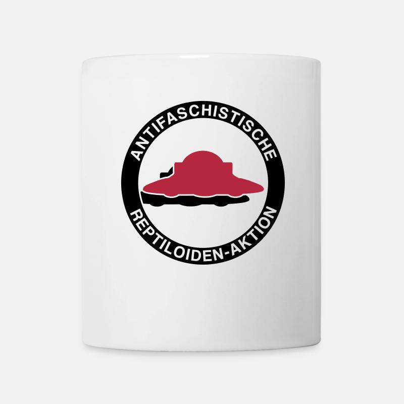 Antifaschistische Reptiloiden-Aktion - Tasse - Weiß