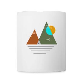 Camping in den Bergen - Tasse - Weiß - Vorne