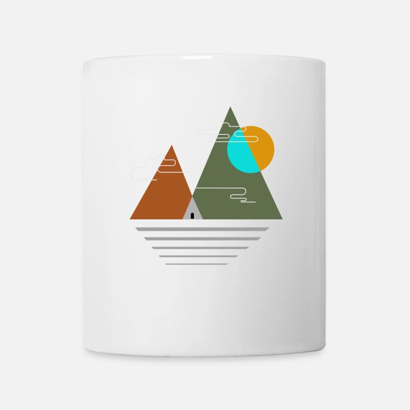 Camping in den Bergen - Tasse - Weiß