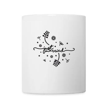 Wedding Just married black letter - gift idea - Mug - white - Front