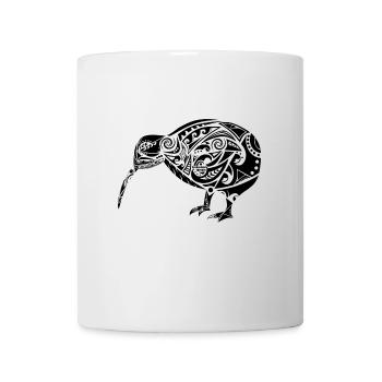 Maori Kiwi Oiseau Noir - Idée cadeau - Mug blanc - blanc - Devant
