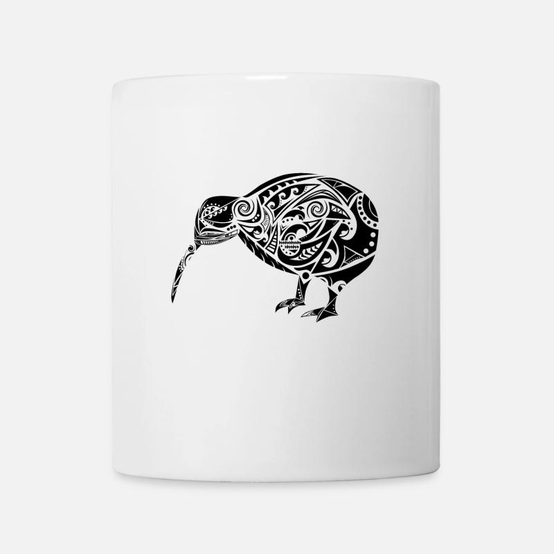 Maori Kiwi Bird Black - Gift Idea - Mug - white