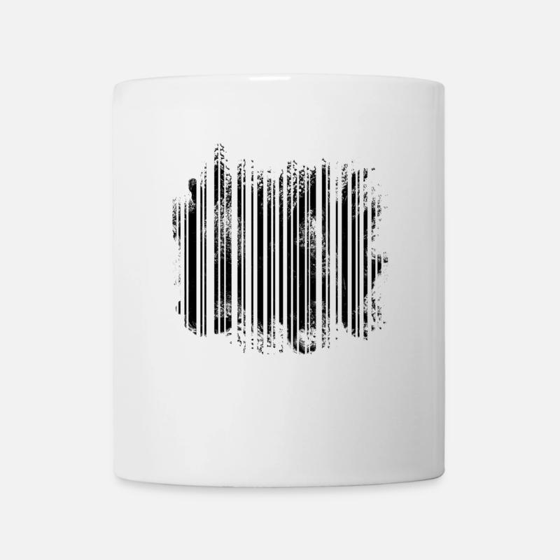 Optische Täuschung Barcode der einem Wald gleicht - Tasse - Weiß
