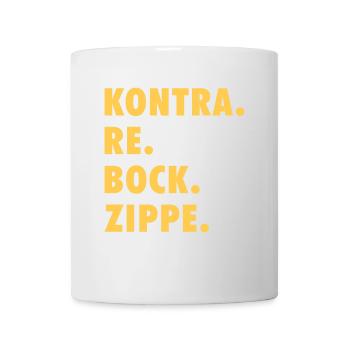 SKAT – KONTRA, RE, BOCK Kartenspiel Trumpf Bube v - Tasse - Weiß - Vorne