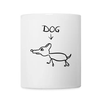 Funny Dog Drawing - Mug blanc - blanc - Devant