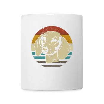 Teckel Race de chien Teckel à poil court Rétro - Mug blanc - blanc - Devant
