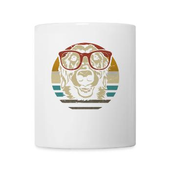 Golden Retriever Labrador Dog retro vintage - Mug - white - Front