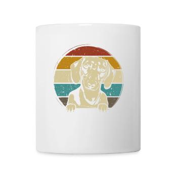Dachshund Breed Dachshund Teckel 70s 80s retro - Mug - white - Front