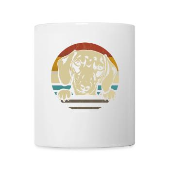 Dachshund Breed Dachshund Teckel 70s 80s retro - Mug - white - Front