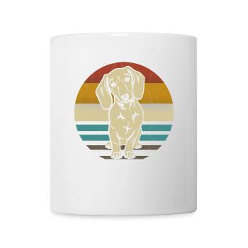 Dachshund Breed Dachshund Teckel 70s 80s retro - Mug - white - Front