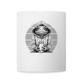 Frosch hält Kaffee - Tasse - Weiß - Vorne