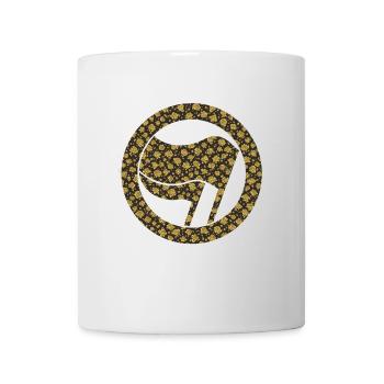 Goldene Rosen Antifa - Tasse - Weiß - Vorne